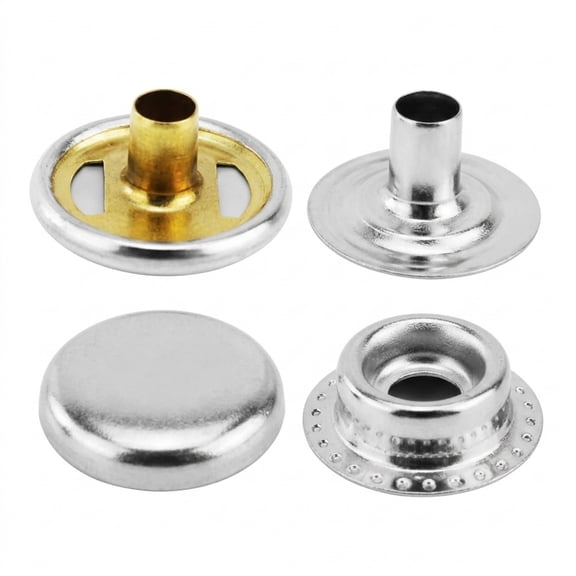 160 Pcs Stainless Steel Snap Fasteners,15mm Marine Grade Boat Canvas Snaps,3/8 Inch Socket Metal Buttons for Clothing, Leather,Boat Cover,and Fabric Repair, Heavy Duty Sewing Craft Supplies, Silver