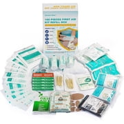 General Medi 160 Piece First Aid Kit Refill - Portable Replacement Medical Supplies, Basic Outdoor Essentials Survival Kit, for Office, Business, Home or car Boxes and cabinets