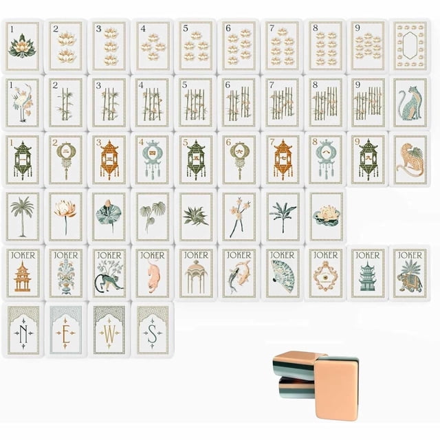 Setting Site Settings 160-Piece Mahjong Tiles Set, American Mahjong Game, Acrylic Tile Set ...