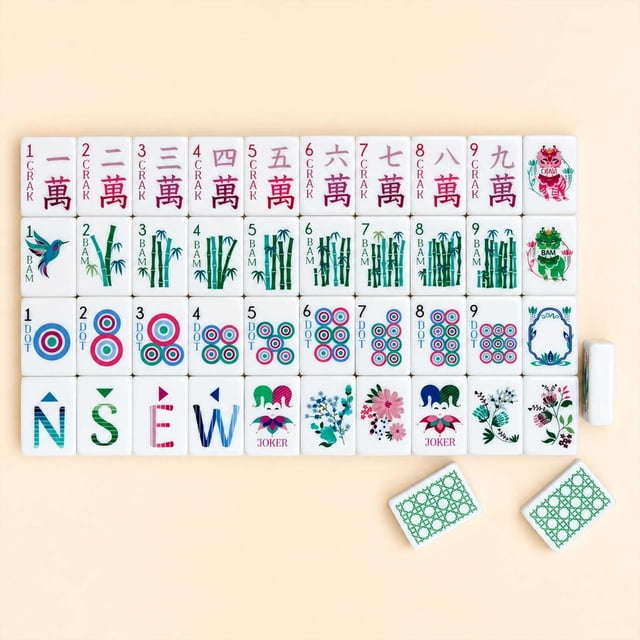 160-Piece Mahjong Tiles Set, American Mahjong Game, Acrylic Tile Set ...