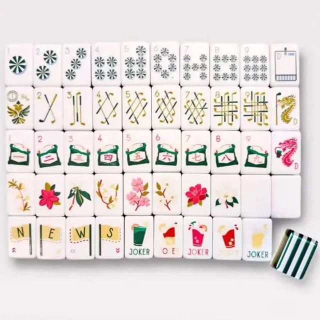 160-Piece Mahjong Tiles Set, American Mahjong Game, Acrylic Tile Set ...