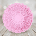 thumbnail image 1 of 160-Piece Round Lace Paper Doilies for Table Decorations, Assorted Sizes from 4.5 to 12 Inches, Disposable for Cake, Tea Party, Wedding, and Easter Events (Pink), 1 of 7