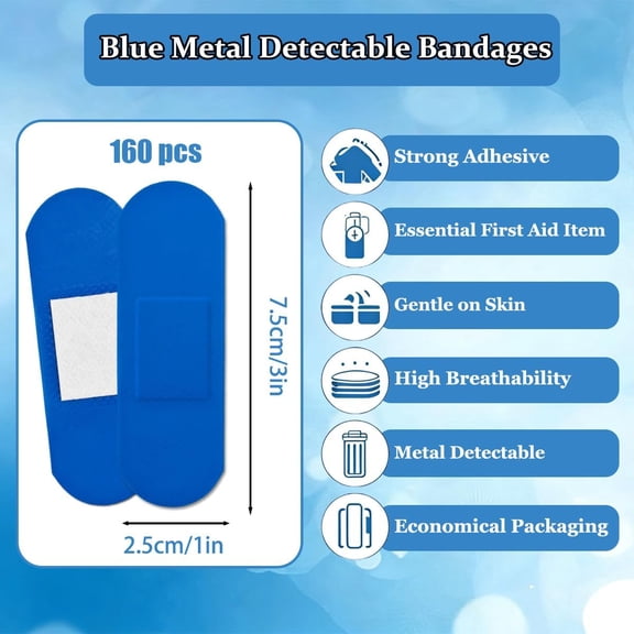 Blue Metal Detectable Bandages