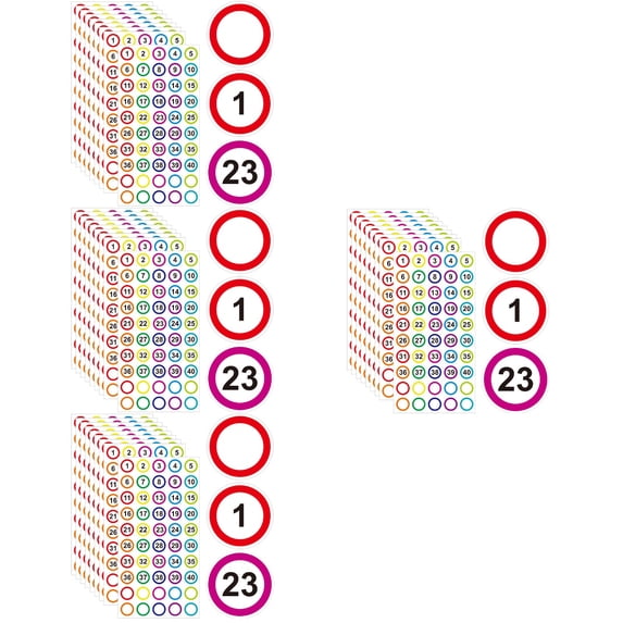 160 Sheets Numbers Stickers Self-adhesive Number Labels Identification Labels for Office