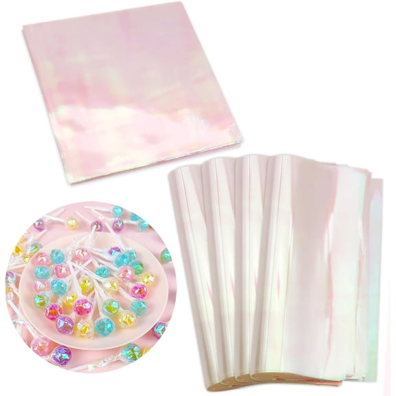 160 Sheets Rainbow Cellophane Sheets, 7.5x7.5 Inch Cellophane Wrap Paper, Cello Paper for Baking, Crafts, Party Favors, Candy Wrapping Plastic Sheets