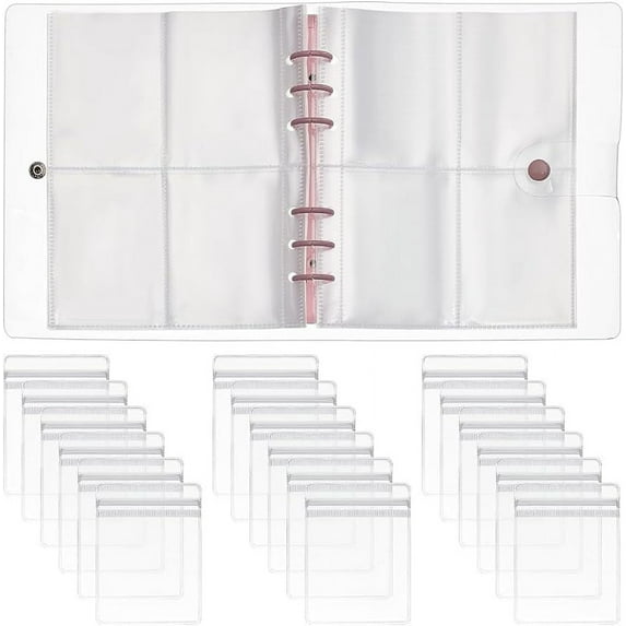 160 Slots Transparent PVC Jewelry Organizer Portable Travel Jewelry Earring Book Organizer Jewelry Storage Album with 50 Zipper Lock Bags for Necklace Earring Bracelet Jewelry