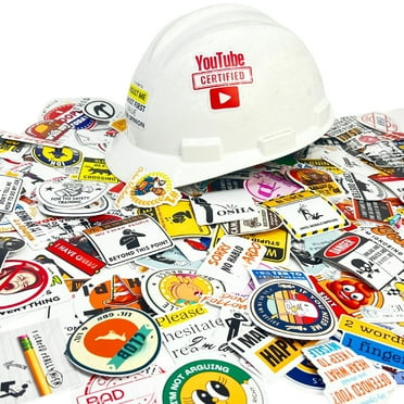 6-Pack Funny Hard Hat Stickers – 'F-it', Single Moms, Ugly Stripper, Laborer Decals