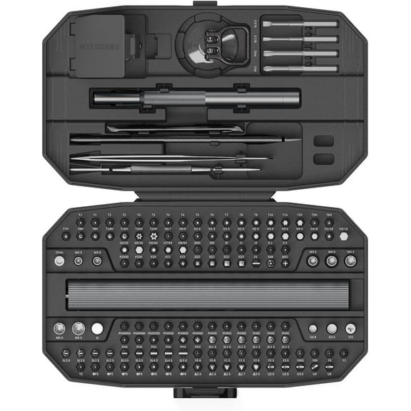 160-in-1 Mini Electric Screwdriver Set,,650mAh Rechargeable Screwdrivers,S2 Magnetic Bit,3 Torque Settings for Precision Computer Phone Laptop Camera Watch Glasses