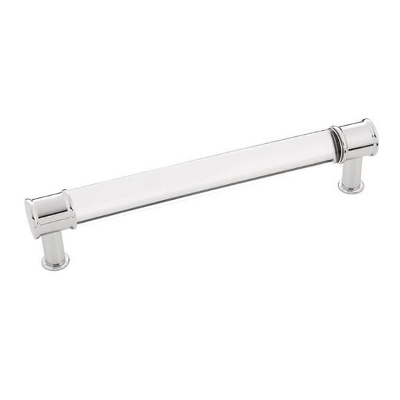 160 mm Midway Cabinet Pull Center to Center, Crysacrylic with Chrome Finish
