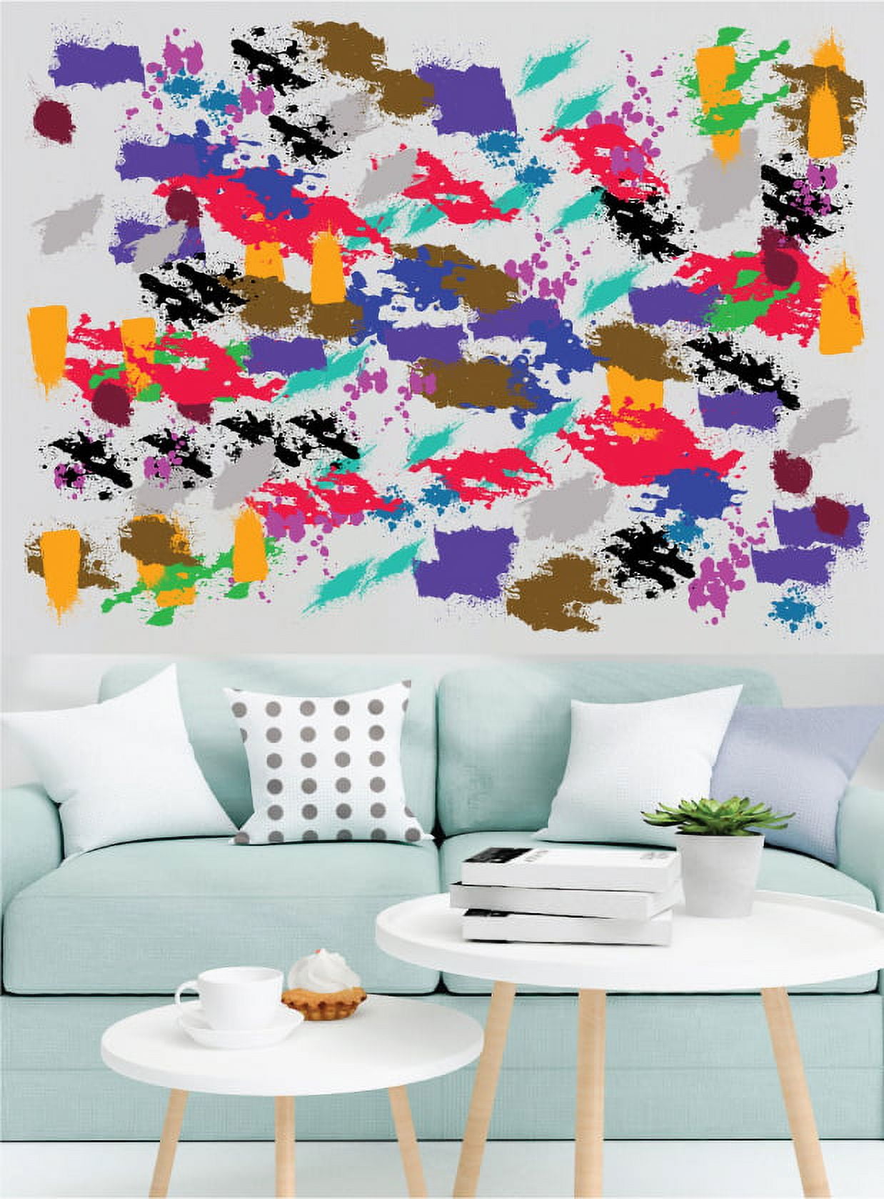 160 pcs Multicolor Paint Wall Decal Splatter and Splotches Wall Sticker