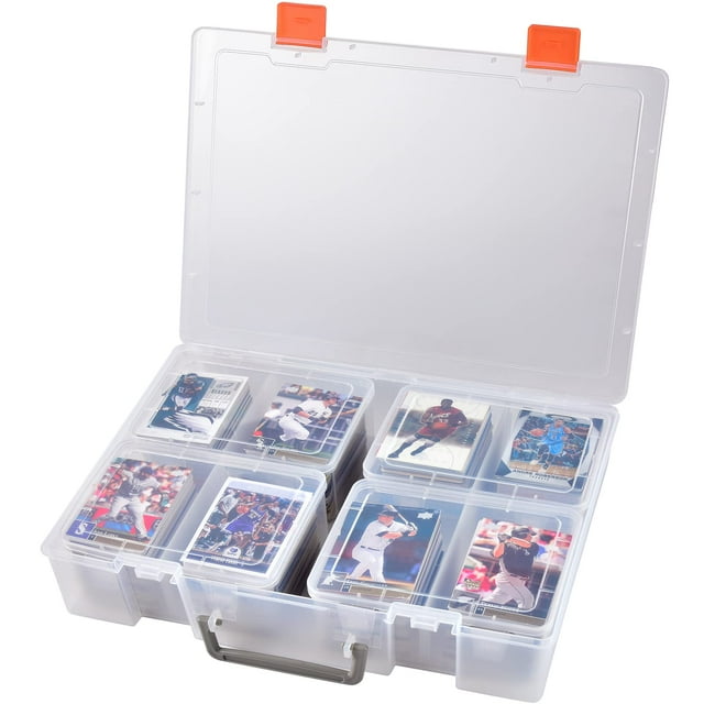 1600+ Baseball Card Storage Box, Sports Cards Holder Organizer Hard