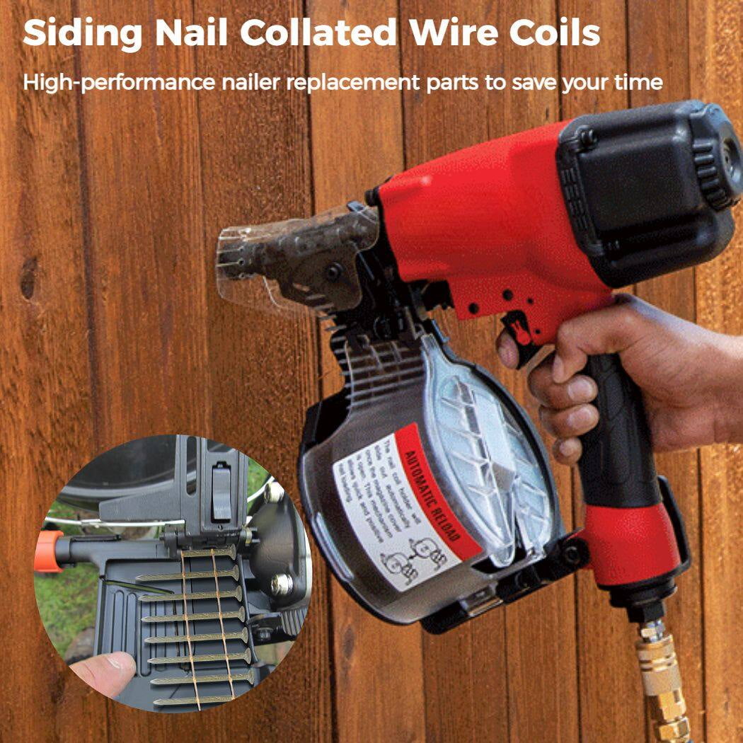1600 Count Siding Nails, 15Degree Siding Nail Collated Wire Coils, 11