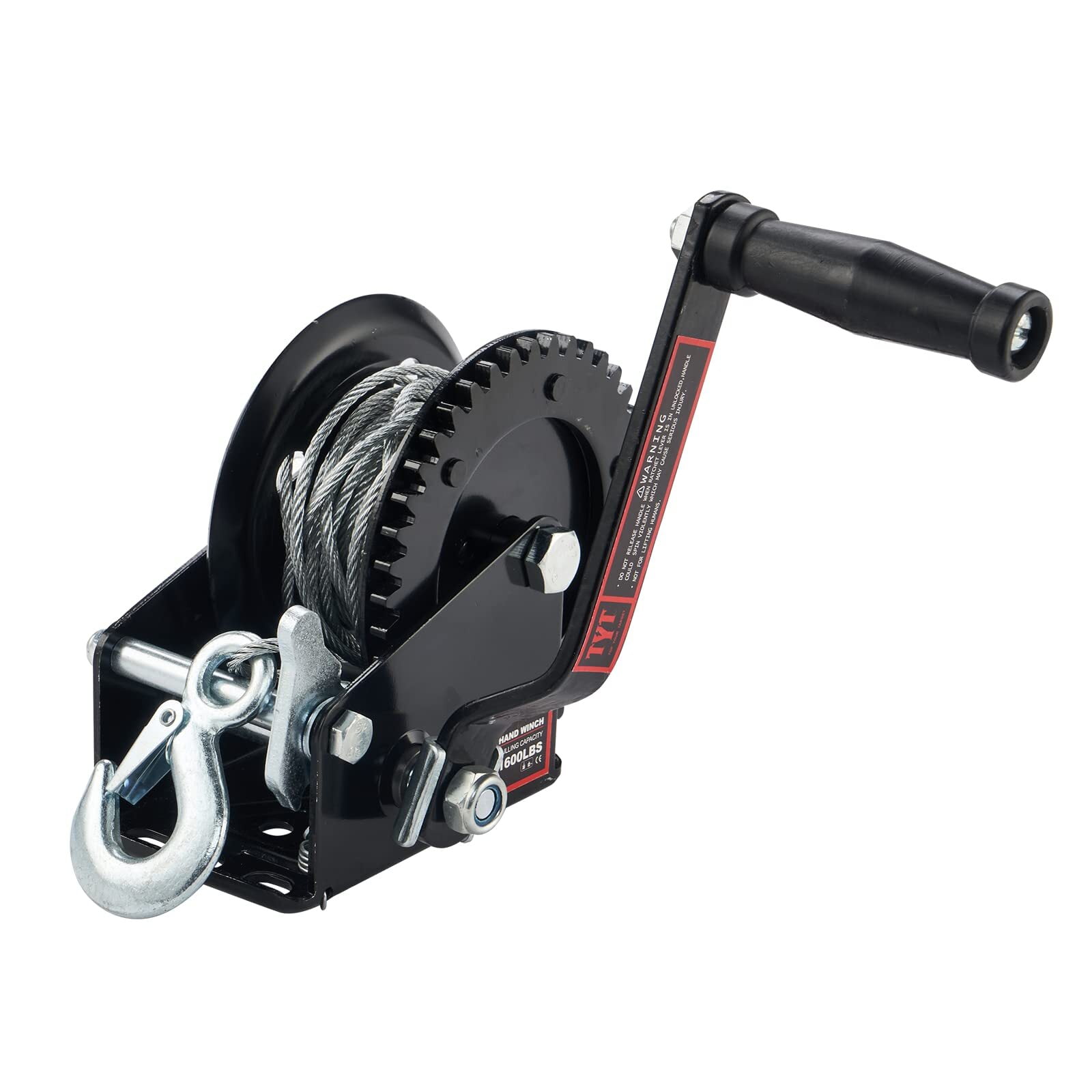 1600 LB Boat Trailer Winch with 26 ft Steel Cable,High Hardness of ...