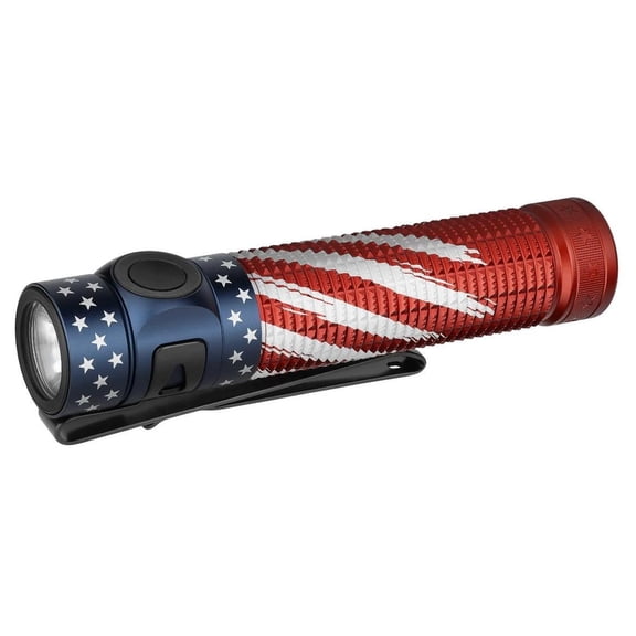 1600-Lumen CW EDC Flashlight Stars & Stripes Edition Olight Baton 4 Pro