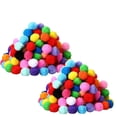 thumbnail image 1 of 1600 Pcs Multicolor Pom Poms Craft Pom Poms Assorted Sizes, Craft Decorations Rainbow Pom Poms for Diy Art Projects, Fluffy Pompoms for Craft Arts Ornaments Gift Wrapping, Multicolor, 1 of 9