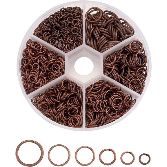 1600 Pcs Open Jump Rings Iron Jump Rings Connector Ring Open Tools for Jewelry Making Necklaces Bracelet Earrings Keychain 18-21 Gauge 4-10x0.7-1mm Inner Diameter: 2.6-8mm