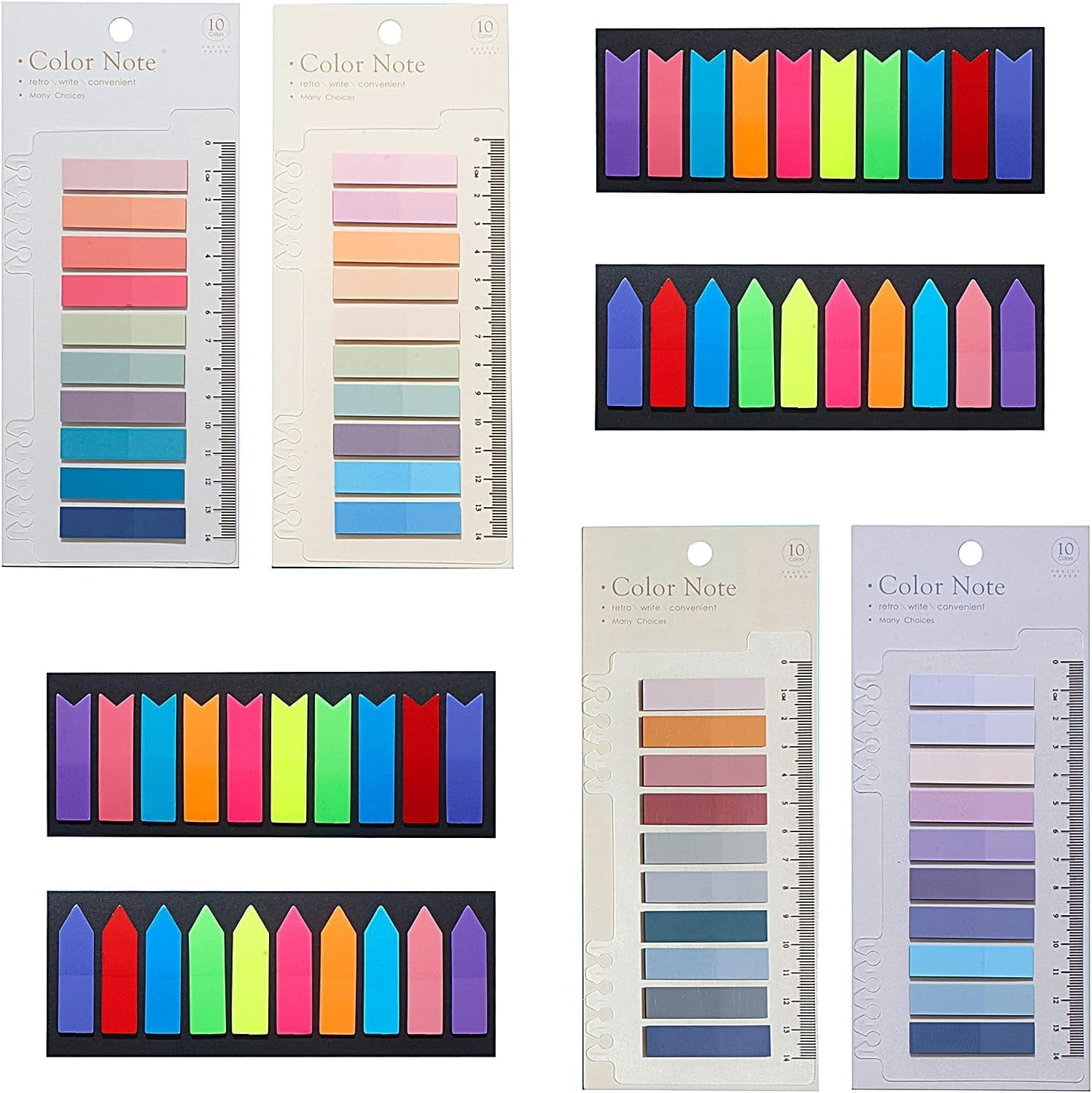 1600 Pieces Page Markers Sticky Index Tabs, Transparent Writable Page ...