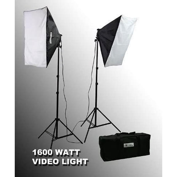 1600 Watt 2 Photography Video Softbox Lighting Kit