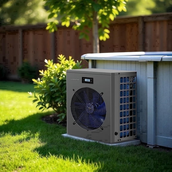 16000 BTU Electric Pool Heater for Above Ground Pool Swimming Pool Heat Pump 5000 Gallon Pool Heater 120V Heating Cooling WiFi Control 60Hz Spa
