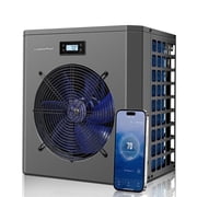 16,000 BTU Swimming Pool Heat Pump, Electric Pool Heater for Above-Ground Pools and Spas up to 5,000 Gallons, Titanium Heat Exchanger, IPX4-Waterproof, 110-120V