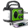 thumbnail image 1 of 16000mAh/59200mWh Emergency Radio with Bluetooth 5.3-Hand Crank Weather Radio with Battery Powered and Fast Charging, NOAA/AM/FM Portable Solar Radio with SOS Alert Flashlight, Outdoor Survival Gear, 1 of 8