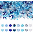 1600Pcs 2 Colors Glass Beads Mixed Styles Faceted Rondelle Mixed Color ...