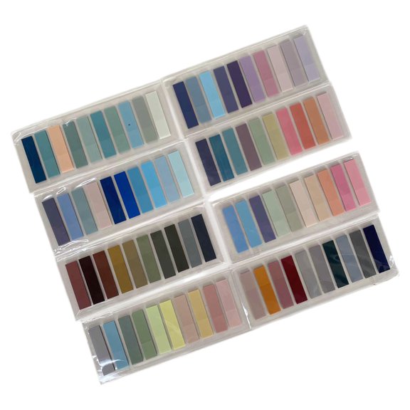 1600Pcs 8 Pack Repositionable Book Tabs Flags Sticky Page Marker Transparent Indexes Tabs Sticky Tabs for School,