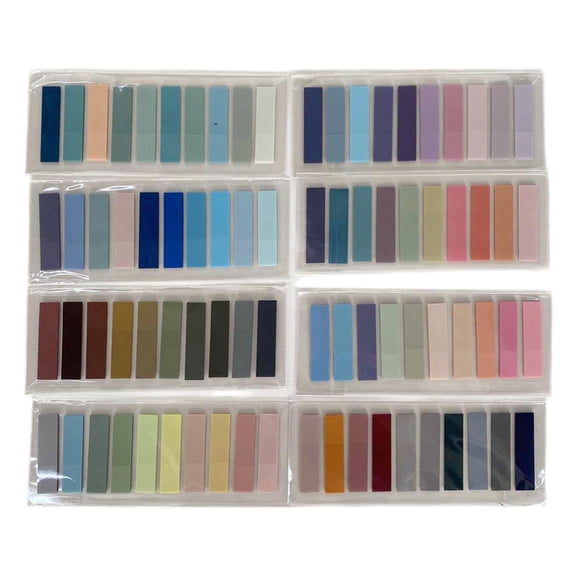 1600Pcs 8 Pack Repositionable Book Tabs Flags Sticky Page Marker Transparent Indexes Tabs Sticky Tabs for School,