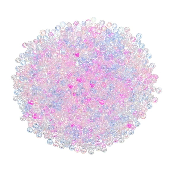 1600Pcs Glass Seed Beads, 2mm 11/0 Loose Mini Beads with Hole, Bulk Craft Spacer for Jewelry Making, Mixed Pink