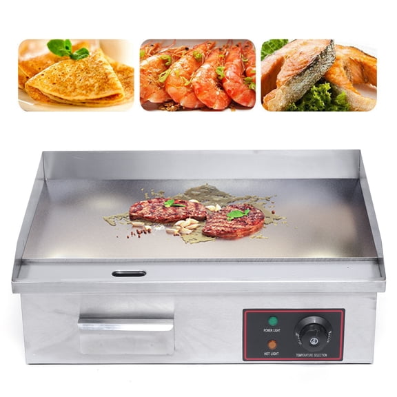 1600W 22" Commercial Electric Griddle Flat Top Grill Hot Plate BBQ Countertop
