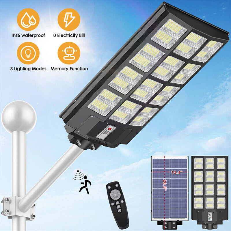 1600W LED Luz Solar Exterior Luces Jardin Focos Lampara Solares De Calle Brillo