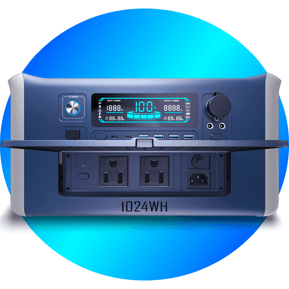 1600W Portable Power Station Off-Grid Living Must-Have Solar-Powered Energy Storage System with 1000Wh for Sustainable Homesteading