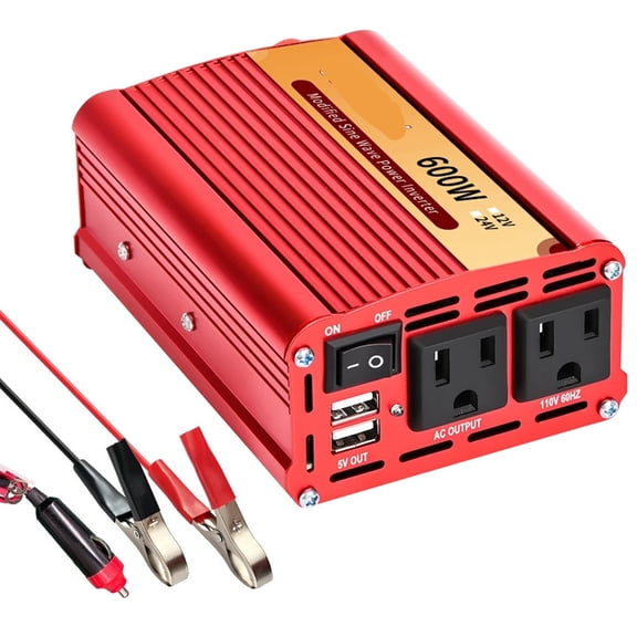 1600W,Power Inverter,DC 12V/24V to AC,Car Inverter With Dual USB Car Adapter ,Safety Design