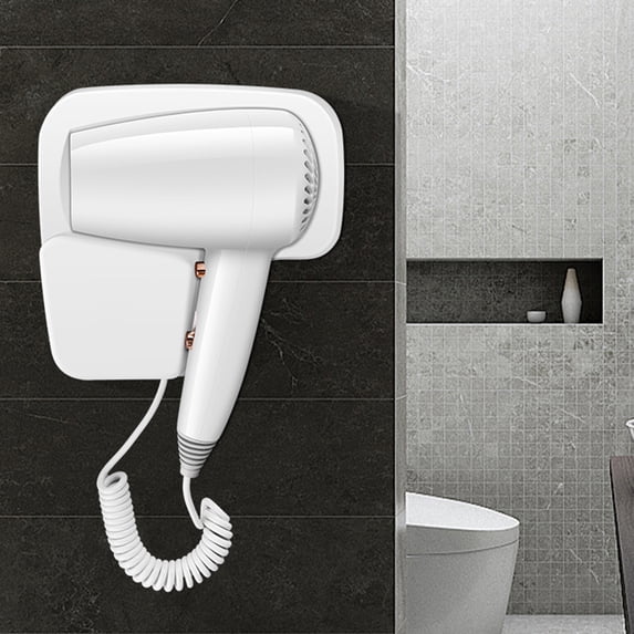1600W Wall Mounted Hair Dryer Blow Dryer with Rack for Bathroom Hotel