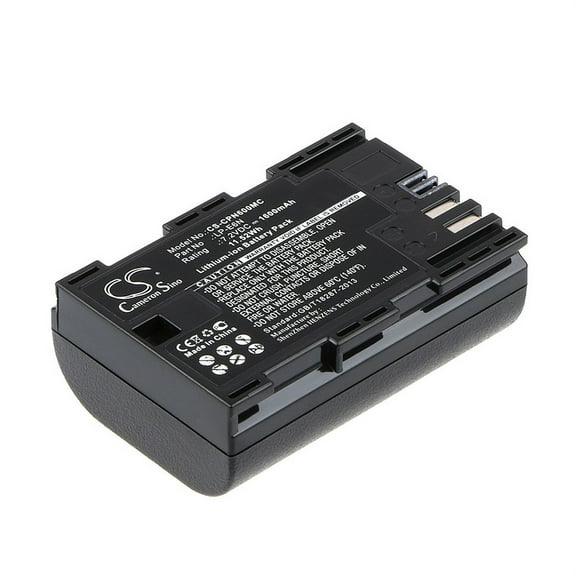 1600mAh LP-E6N Battery for Canon EOS 70D EOSR6 EOS 7D EOS 60Da EOS 7D Mark II EOS 5DS EOS 5D Mark IV EOS 6D EOS 5D Mark III EOS