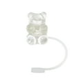 thumbnail image 1 of 1602-941/10pcs Cartoon Bear Silicone Straw Cap For Stanley Glass Straw Protective Cover Cute Dust Cap Straw Cover 10mm, 1 of 8