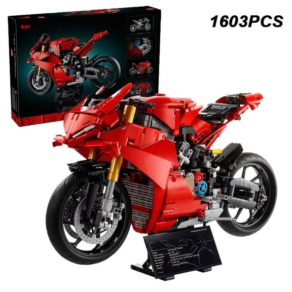 1603PCS V4 S Motorcycle Building Blocks Assemble Bricks Vehicle Motorbike Set Toy Gift For Children Kids