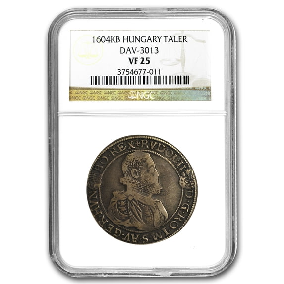 1604-KB Hungary Rudolph II Silver Thaler VF-25 NGC