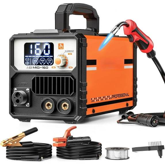 160A MIG Welder,3 in 1 Gasless Welder,Flux MIG/Lift TIG/ MultiProcess ...