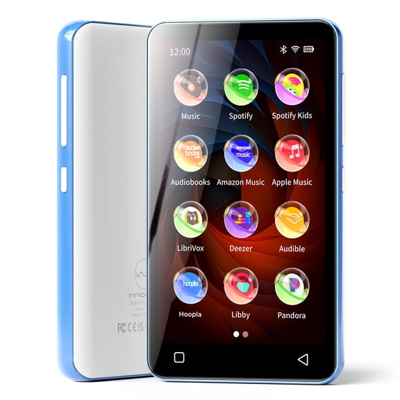 160GB MP3 Player with Bluetooth, S4 WiFi Music Player with Spotify, Spotify Kids, Pandora, Amazon Music, Audible, 4" Android MP4 MP3 Player for Kids (Blue_White)