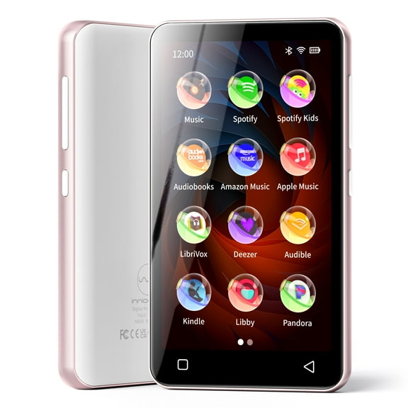 160GB MP3 Player with Bluetooth, S4 WiFi Music Player with Spotify, Spotify Kids, Pandora, Amazon Music, Audible, 4" Android MP4 MP3 Player for Kids (Pink_White)