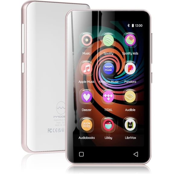 160GB MP3 Player with Bluetooth and WiFi, MP3 MP4 Player for Kids with Spotify, Music, Audible, Libby, 4.0" Touch Screen Android Music Player with Speaker, Up to 1TBPink