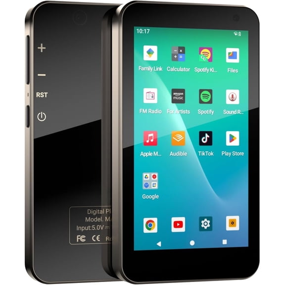 160GB MP3 Player with  and WiFi -  GMS   Streaming Music Player with Spotify,Portable 4" Touch Screen MP4 MP3 Music Player for  with APP Store (Midnight)