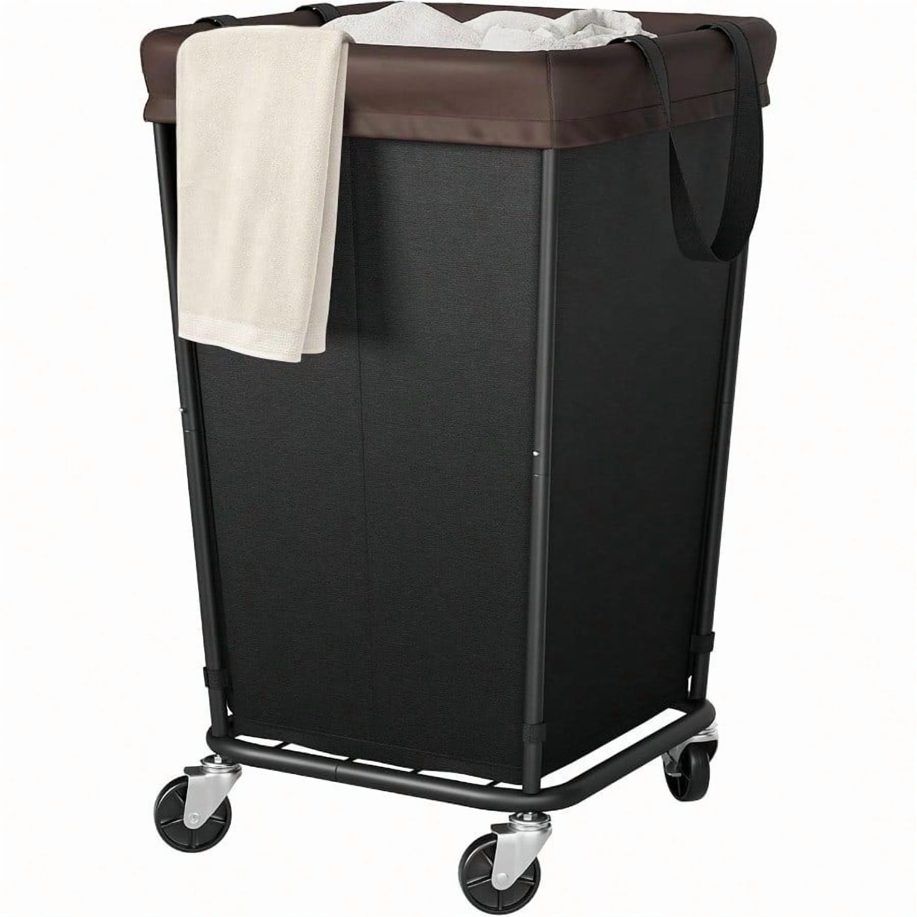 160L Laundry Basket With Wheels 2section Rolling Laundry Basket Large Laundry Hamper With Wheels Rolling Laundry Hamper Clothes Hamper For Home Bathrooms And Dorm Black