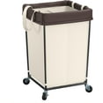 thumbnail image 1 of 160L Laundry Basket with Wheels, 2 Section Large Rolling Laundry Hamper Bag with Wheels, Clothes Hamper Cart for Laundry, Bedroom, Bathroom and Dorm, 1 of 8
