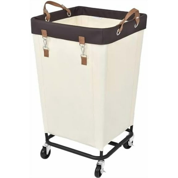 160L Laundry Basket with Wheels, Large Rolling Hampers for Clothing Organizer, Dirty Clothes Basket for Hotel, Home, Closet, Dorm, Beige