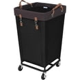 thumbnail image 1 of StorageWorks 160L Laundry Basket with Wheels, Large Rolling Hampers for Clothing Organizer, Dirty Clothes Basket for Hotel, Home, Closet, Dorm, Black, 1 of 8