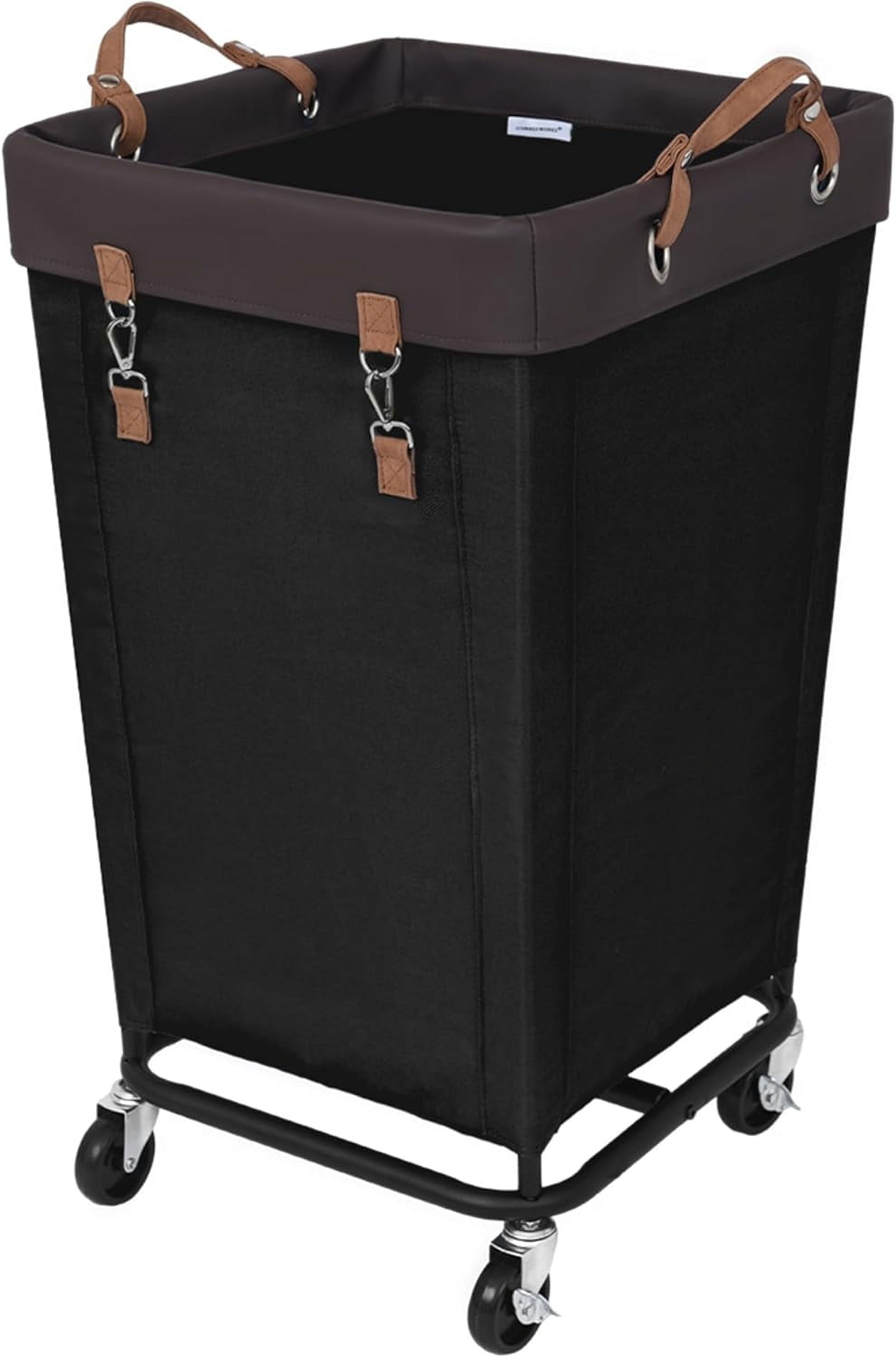 160L Laundry Basket with Wheels, Large Rolling Hampers for Clothing Organizer, Dirty Clothes Basket for Hotel, Home, Closet, Dorm, Black