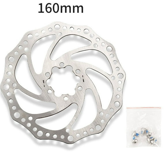 160Mm Disc Brake Rotor Set Bicycle Disc Brake Rotor 6Hole Bike Hub Flangeadapter (rotor with screw)