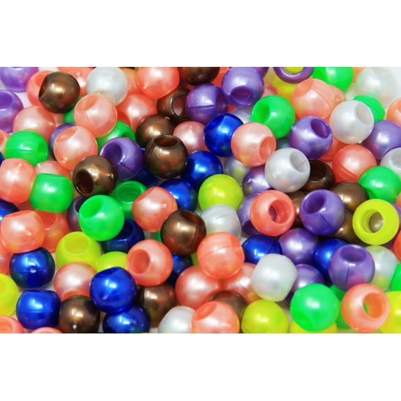 160PC 12x15 mm Premium Pony Beads, Bracelet Cool Beads, Beads for Hair Braids, Beads for Crafts, Plastic Beads, Hair Beads for Braids (Mix 99)